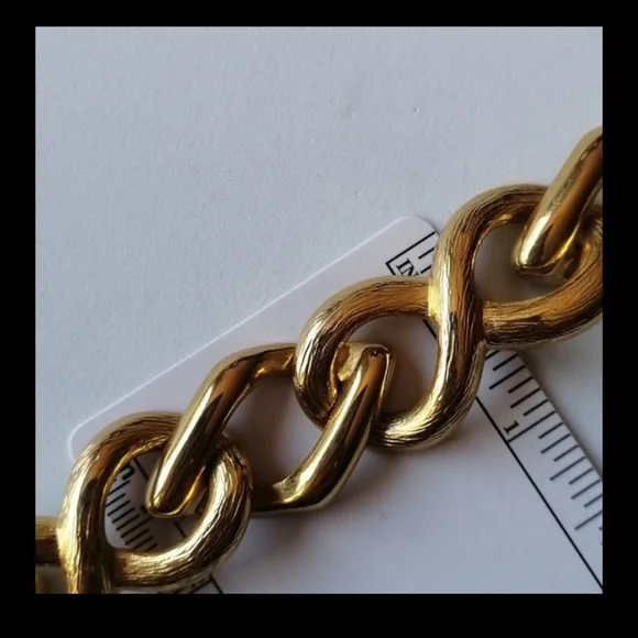 TREND 2026 Vintage Unsigned Necklace Gold Chunky Chain Oval Links Statement - Picture 10 of 11